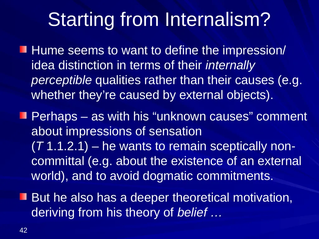 David Hume, 1711-1776 Peter Millican Hertford - slide 42 of 390