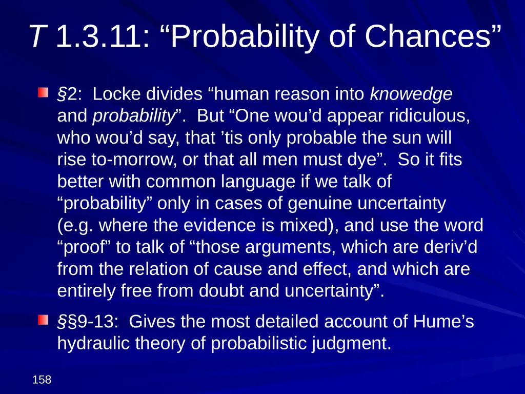 David Hume, 1711-1776 Peter Millican Hertford - slide 158 of 390