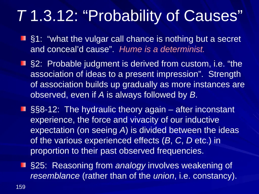 David Hume, 1711-1776 Peter Millican Hertford - slide 159 of 390