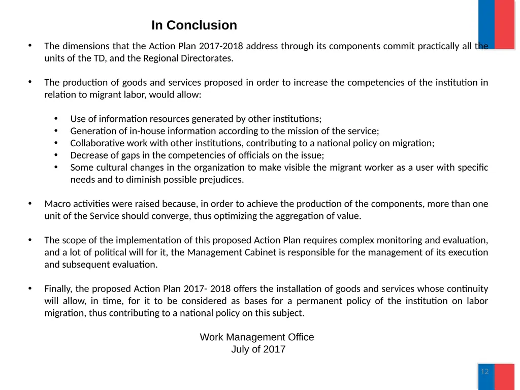 Labor Directorate “Labor Migration : Contributions - slide 12 of 12