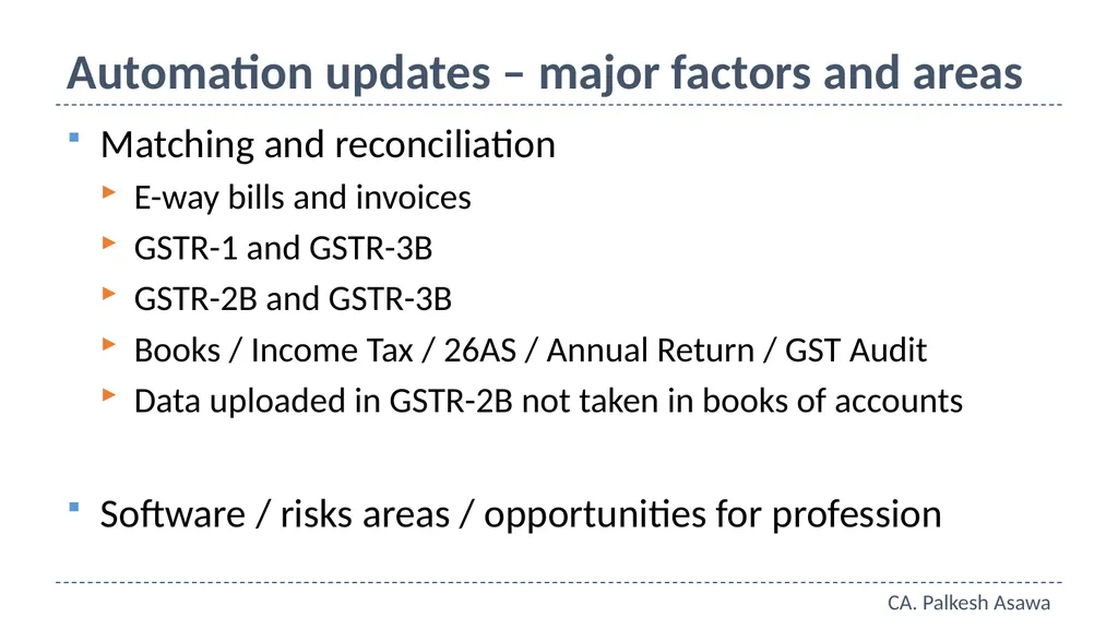 E-way bill, e-invoice and automation GST Refresher - slide 62 of 64