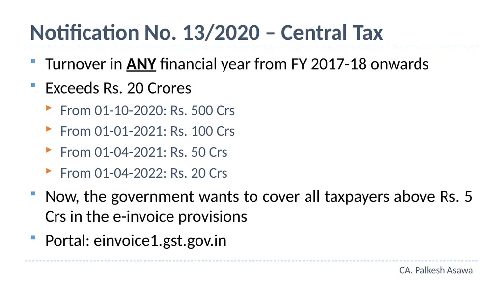 E-way bill, e-invoice and automation GST Refresher - slide 45 of 64