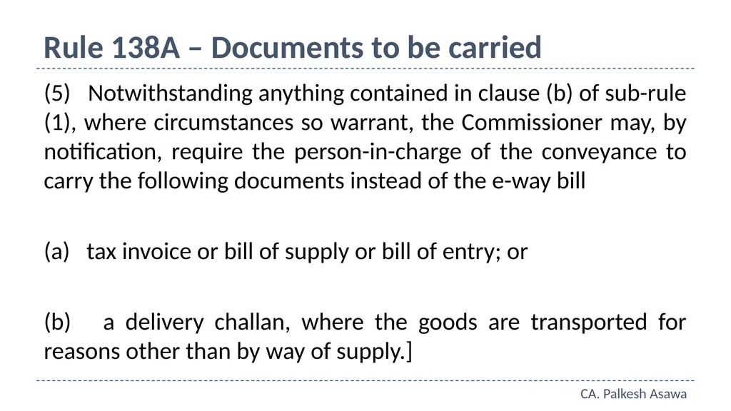 E-way bill, e-invoice and automation GST Refresher - slide 33 of 64