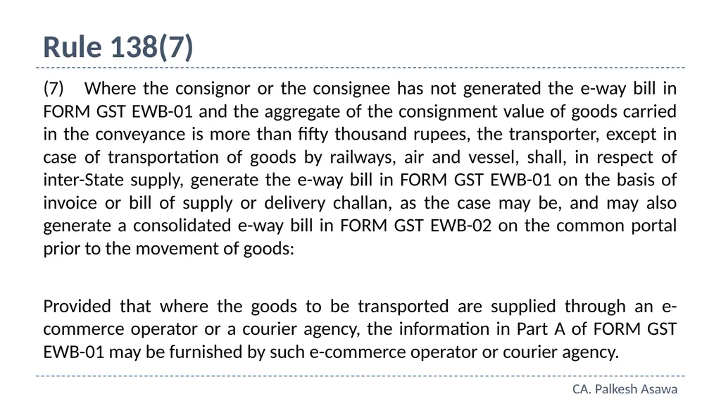 E-way bill, e-invoice and automation GST Refresher - slide 18 of 64