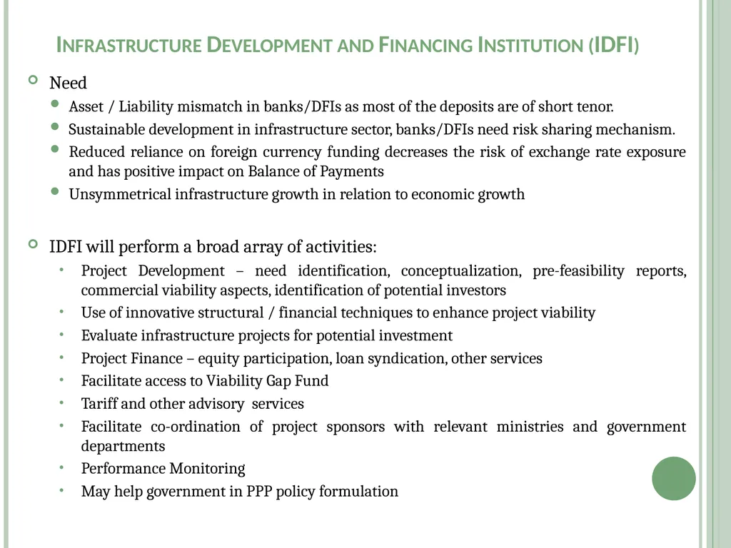 Infrastructure Project Finance (IPF) Guidelines - slide 3 of 29