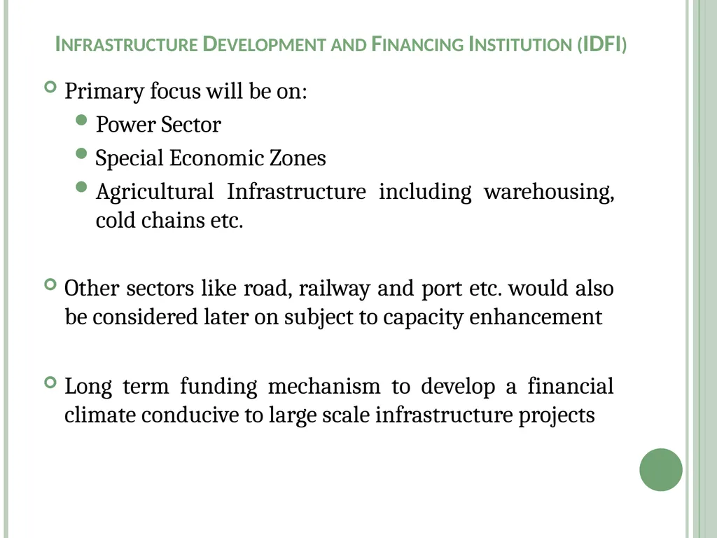 Infrastructure Project Finance (IPF) Guidelines - slide 4 of 29
