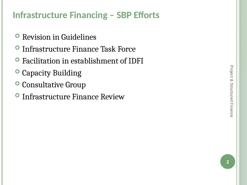 Infrastructure Project Finance (IPF) Guidelines - slide 2 of 29