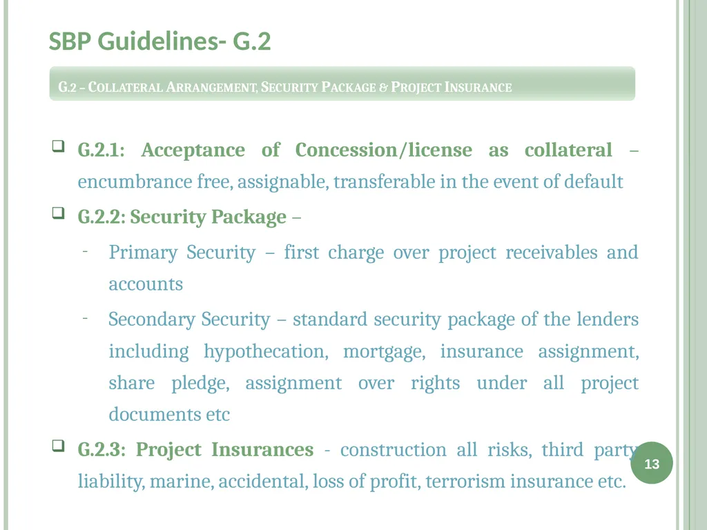 Infrastructure Project Finance (IPF) Guidelines - slide 13 of 29
