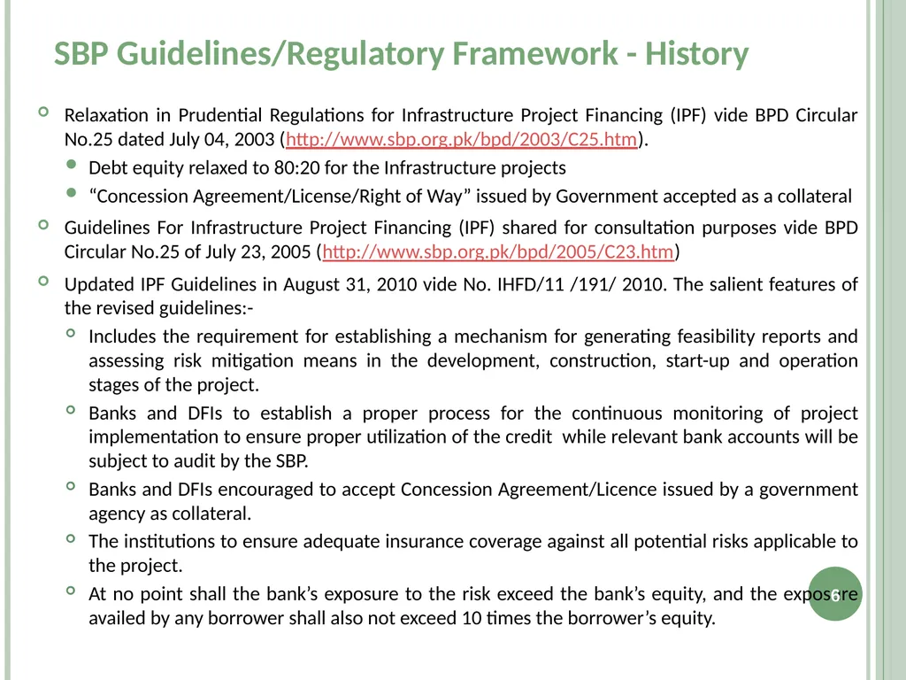 Infrastructure Project Finance (IPF) Guidelines - slide 6 of 29