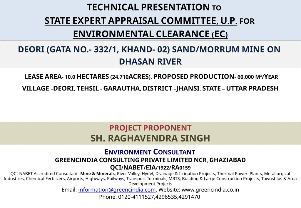 TECHNICAL PRESENTATION TO STATE EXPERT APPRAISAL