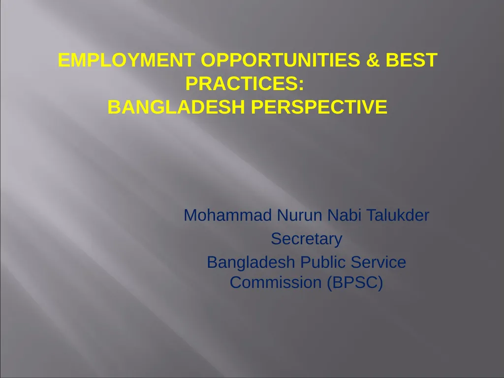 Employment Opportunities & Best Practices: - slide 1 of 22
