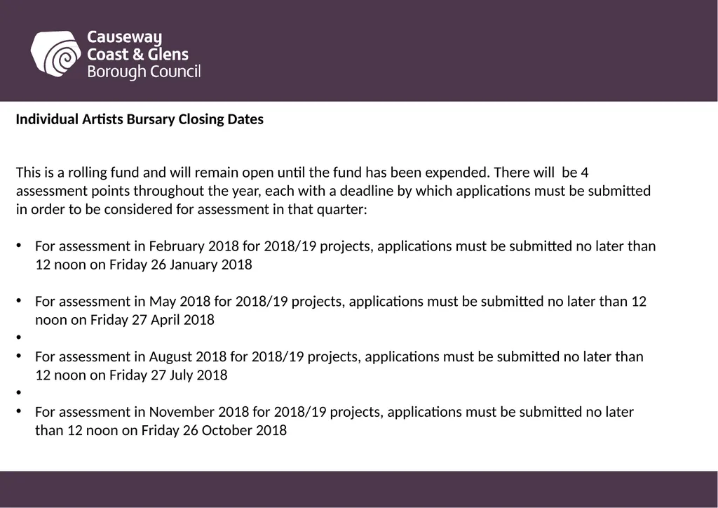 Causeway Coast and Glens Borough Council Funding - slide 10 of 51