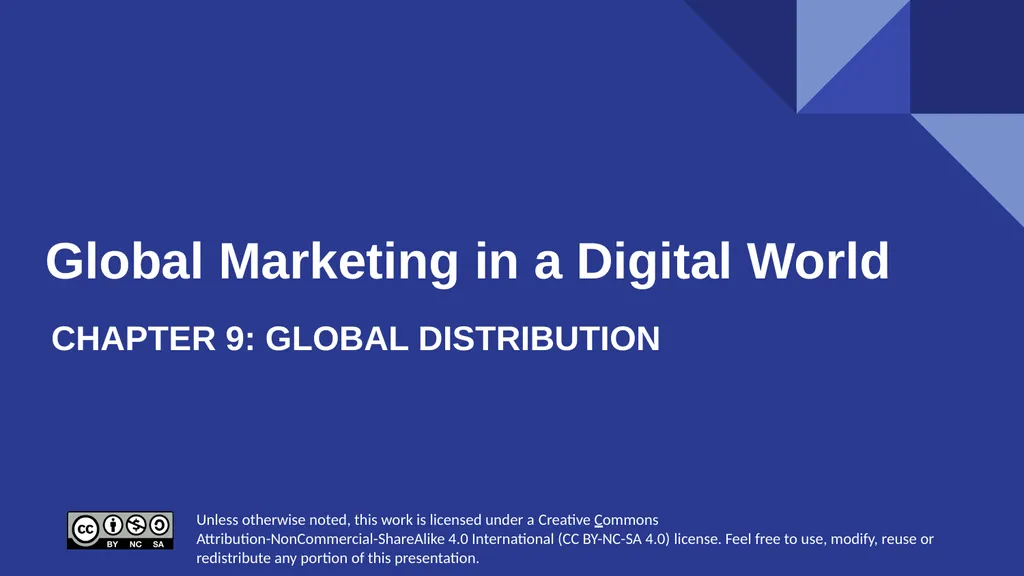 Global Marketing in a Digital World CHAPTER 9: - slide 1 of 20
