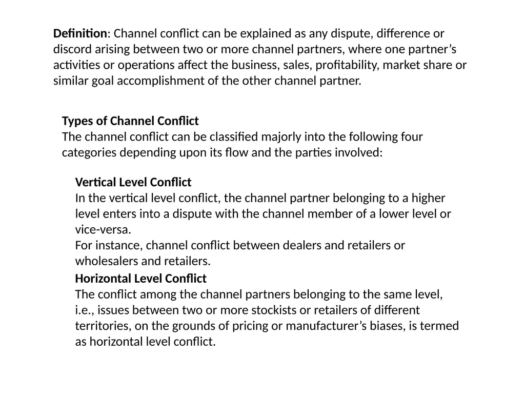 Channel Conflict Definition: Channel conflict can - slide 2 of 7