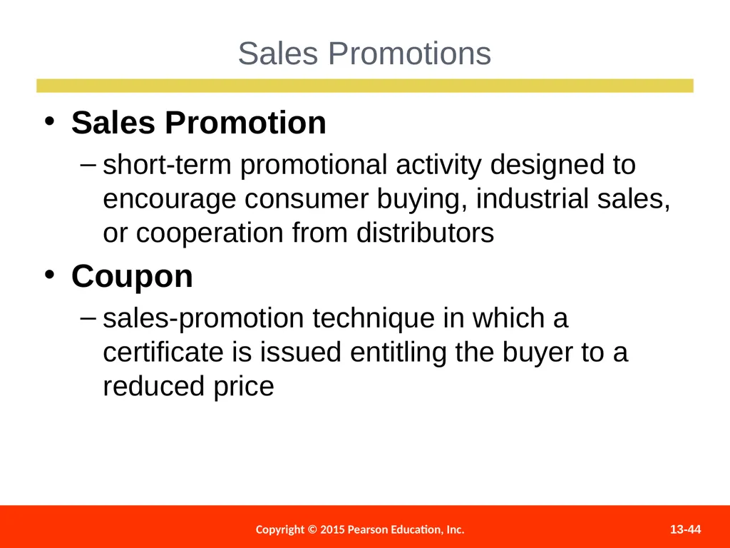 Distributing and Promoting Products 13 - slide 44 of 51