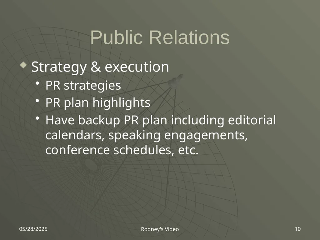 4/2/2007 Rodney's Video 1 Rodney's Video Marketing - slide 10 of 18