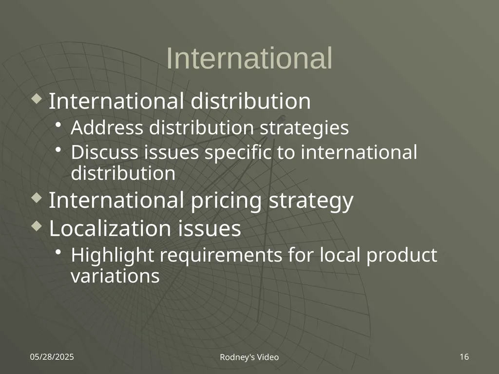 4/2/2007 Rodney's Video 1 Rodney's Video Marketing - slide 16 of 18