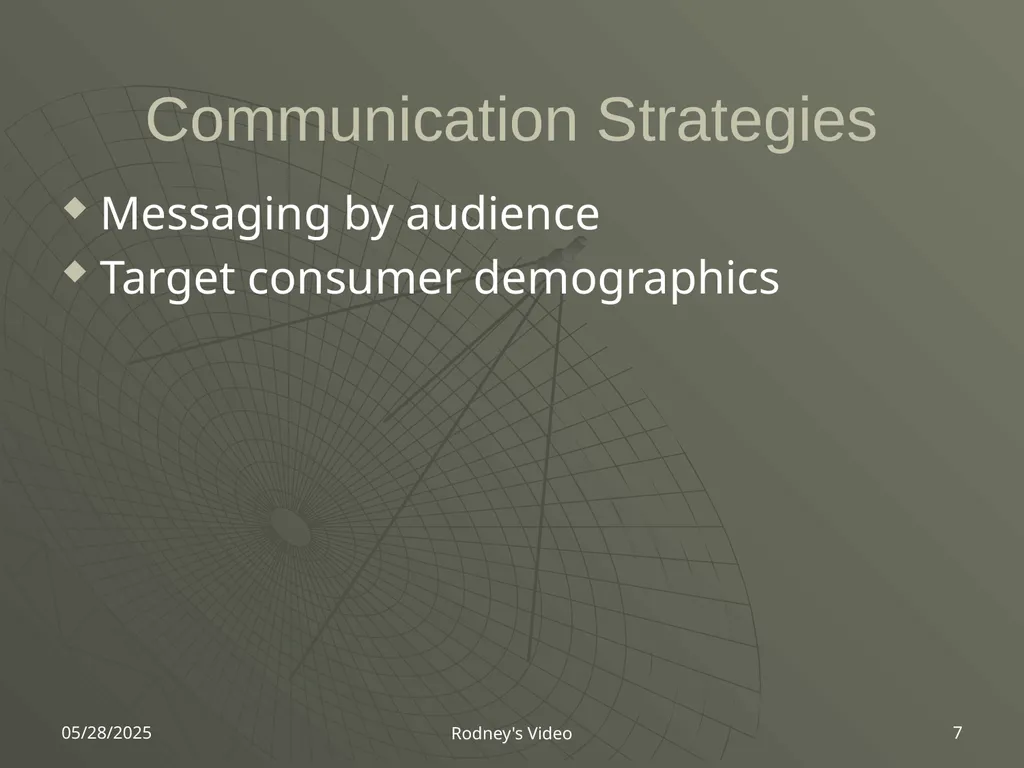 4/2/2007 Rodney's Video 1 Rodney's Video Marketing - slide 7 of 18