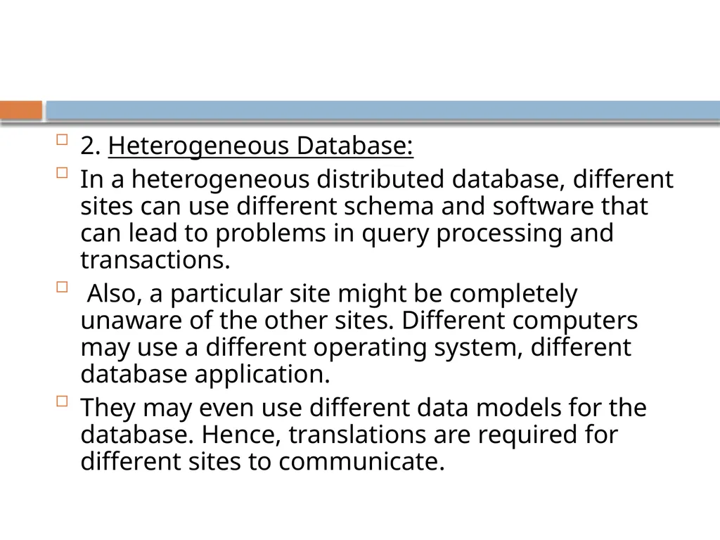 Distributed data base system What is DDBMS? A - slide 4 of 37