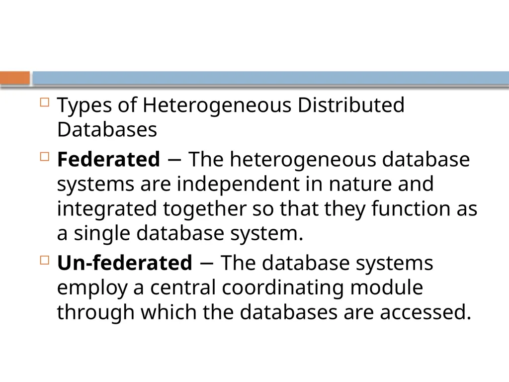 Distributed data base system What is DDBMS? A - slide 15 of 37