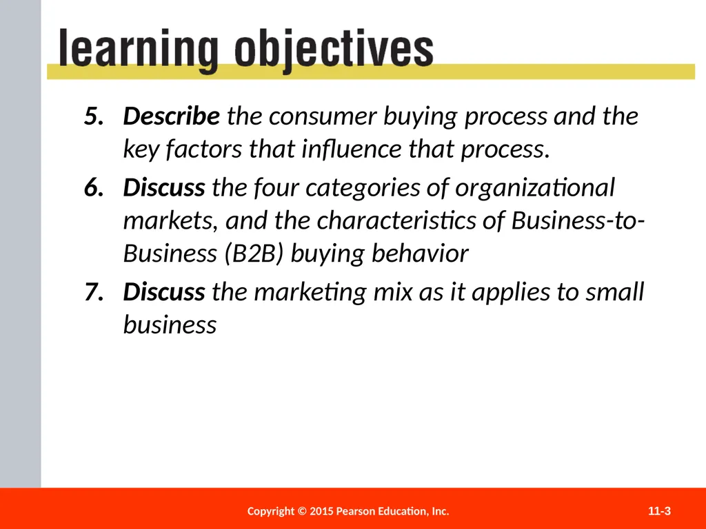 Marketing Processes and Consumer Behavior 11 - slide 3 of 27