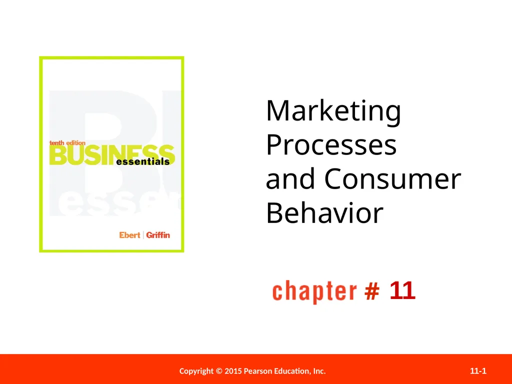 Marketing Processes and Consumer Behavior 11 - slide 1 of 27