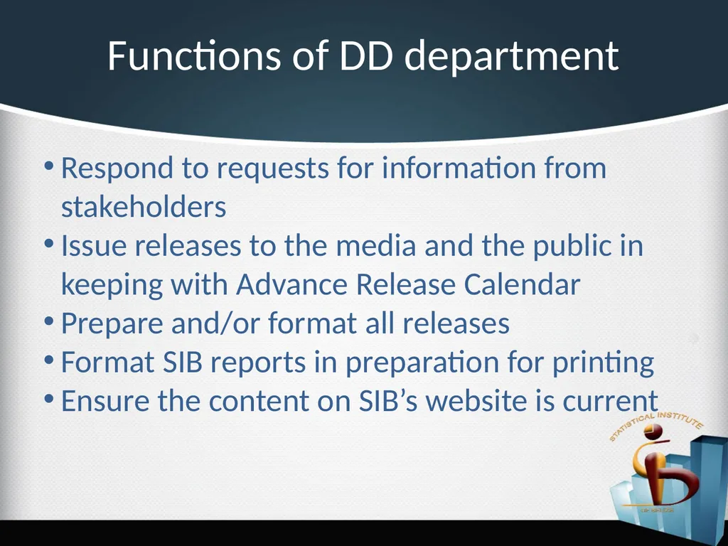 Challenges in the Dissemination of Statistical - slide 5 of 16