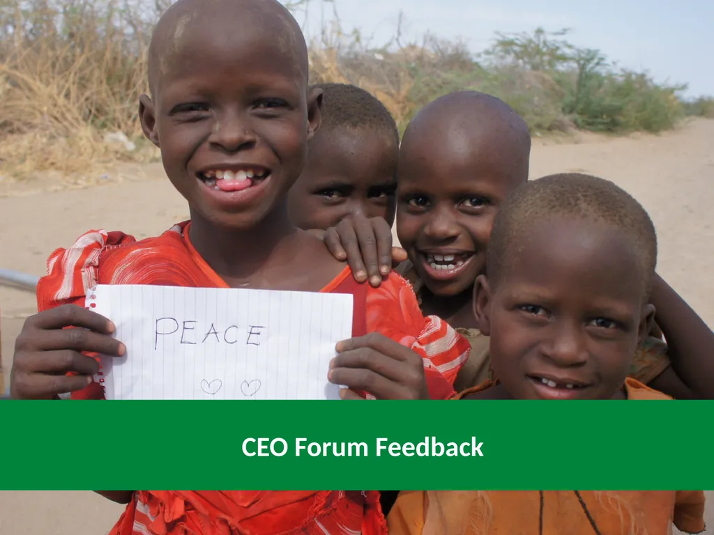CEO Forum Feedback Overview 1. Small Voices, Big - slide 1 of 17
