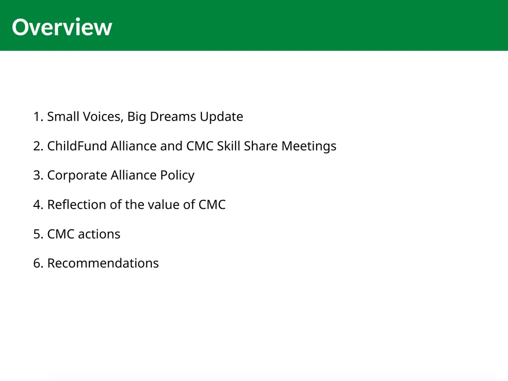 CEO Forum Feedback Overview 1. Small Voices, Big - slide 2 of 17