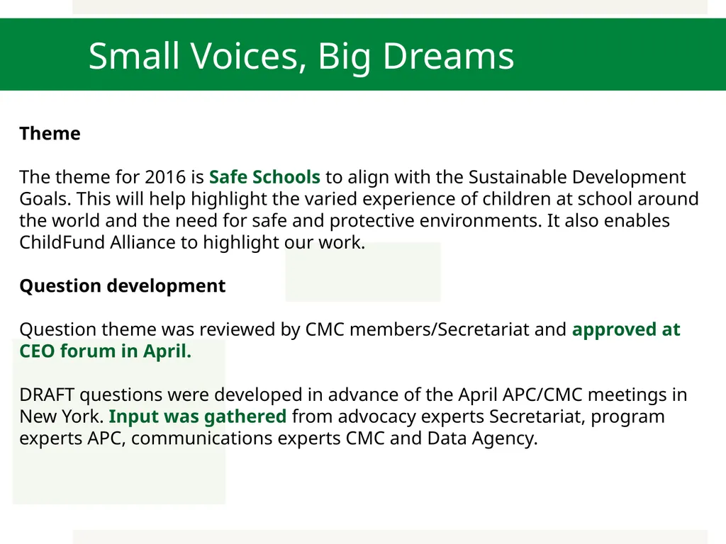 CEO Forum Feedback Overview 1. Small Voices, Big - slide 4 of 17