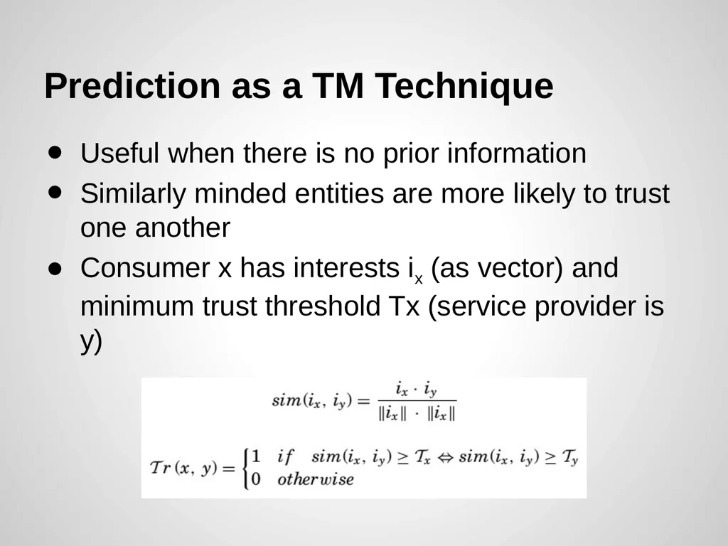 Trust Management of Services in Cloud - slide 18 of 32