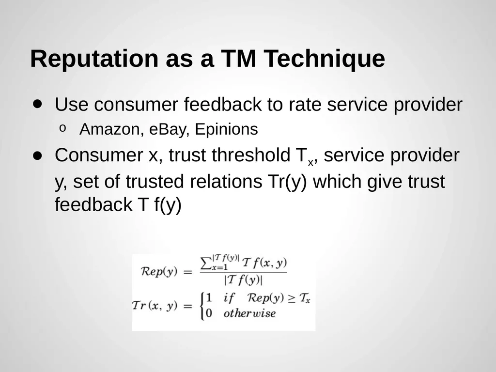 Trust Management of Services in Cloud - slide 17 of 32