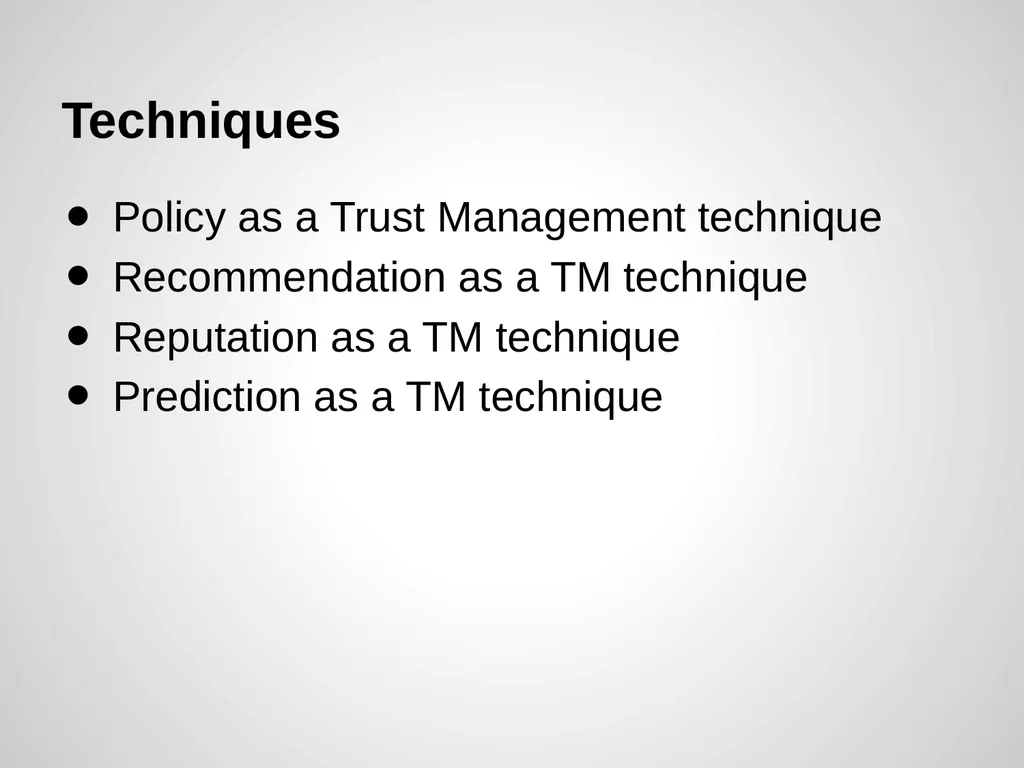 Trust Management of Services in Cloud - slide 14 of 32