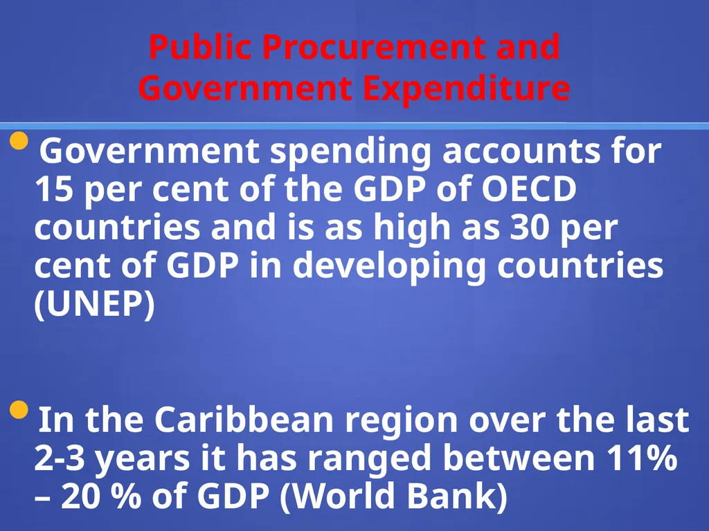 Public Procurement and Gender in Caribbean - slide 8 of 19
