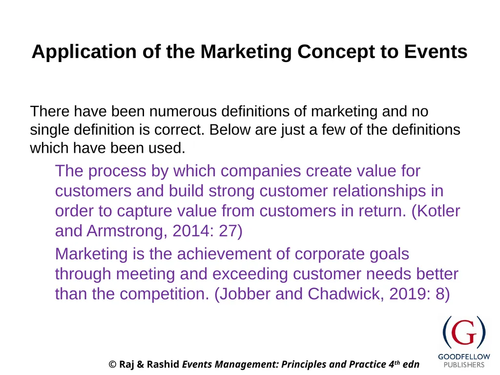 Events Management: Principles & Practice, 4th - slide 3 of 15