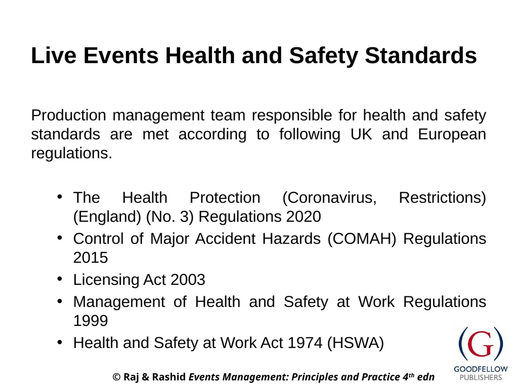 Events Management: Principles & Practice, 4th - slide 7 of 15
