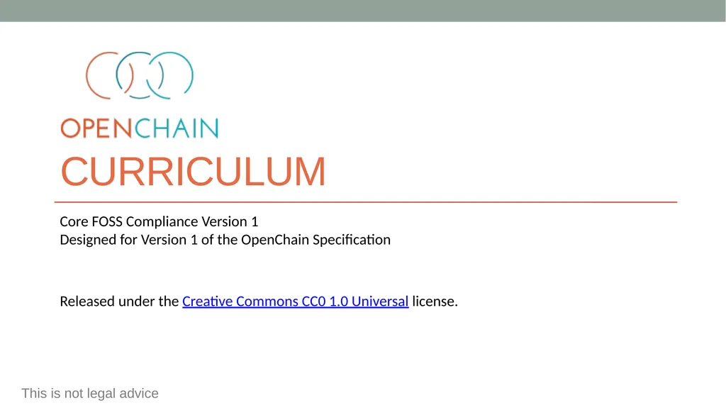 Curriculum Core FOSS Compliance Version 1 Designed