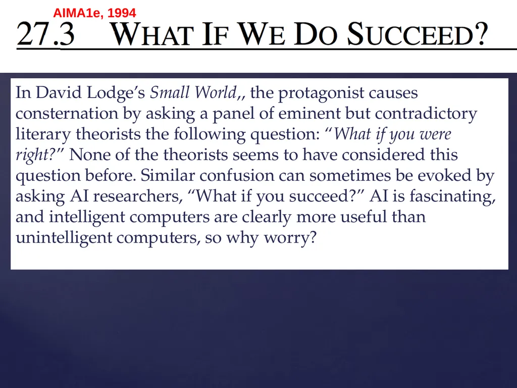 How Not to Destroy the World With AI Stuart - slide 2 of 36