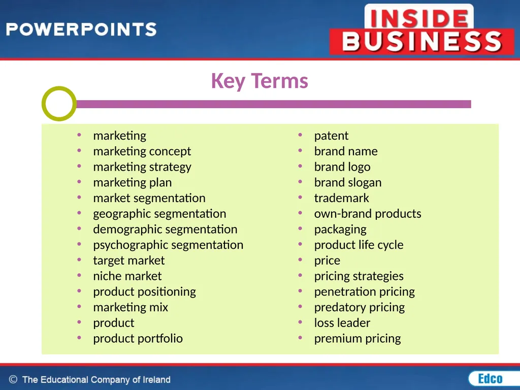 Chapter 20: Marketing MARKETING CONCEPT The - slide 42 of 44