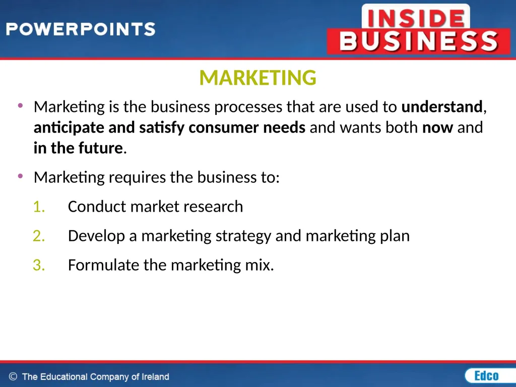 Chapter 20: Marketing MARKETING CONCEPT The - slide 3 of 44