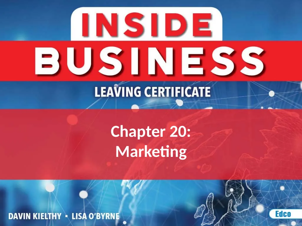 Chapter 20: Marketing MARKETING CONCEPT The
