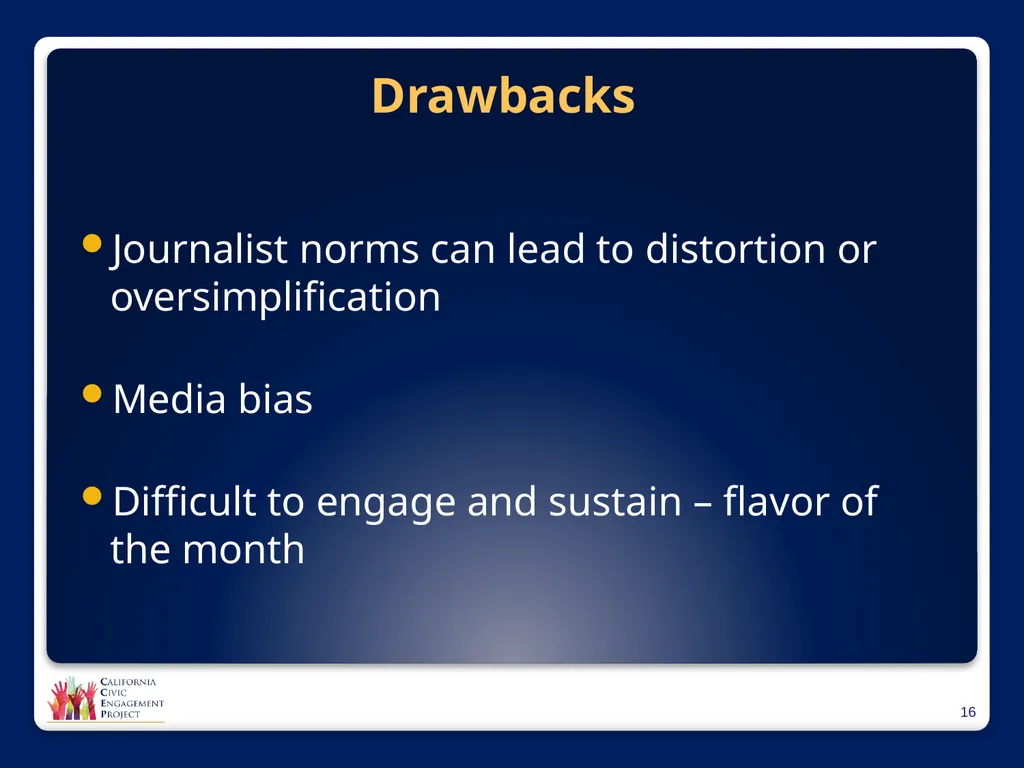 The Power of Media in Policy Change Mindy Romero, - slide 16 of 34