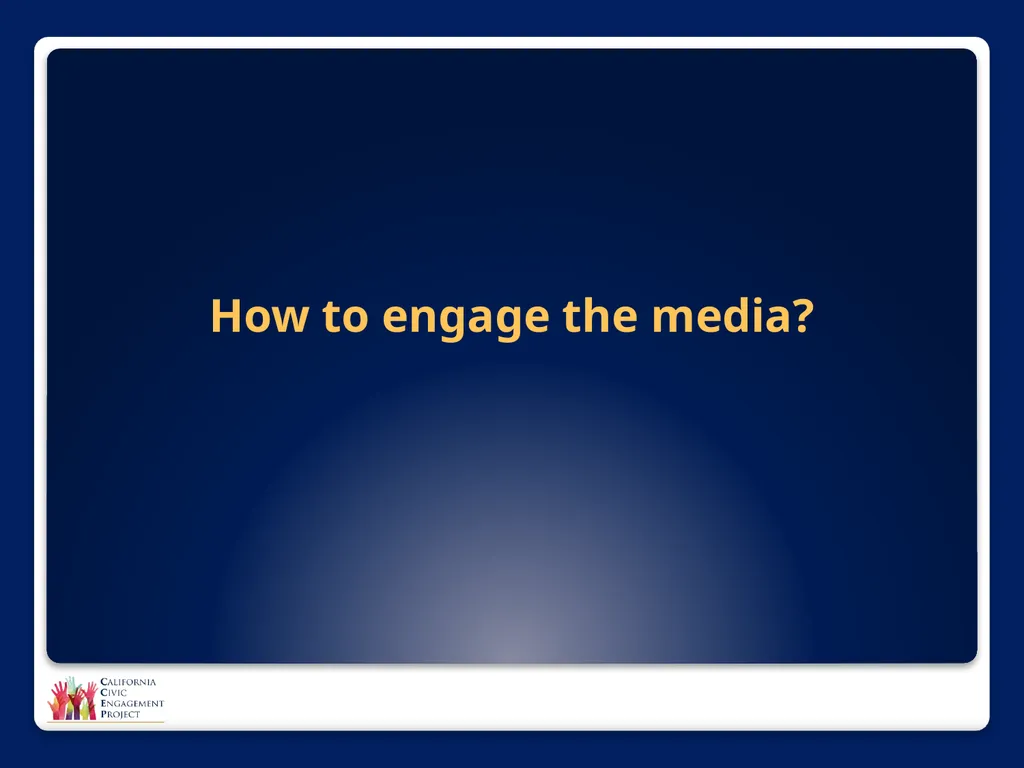 The Power of Media in Policy Change Mindy Romero, - slide 20 of 34