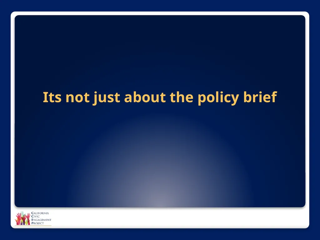 The Power of Media in Policy Change Mindy Romero, - slide 13 of 34