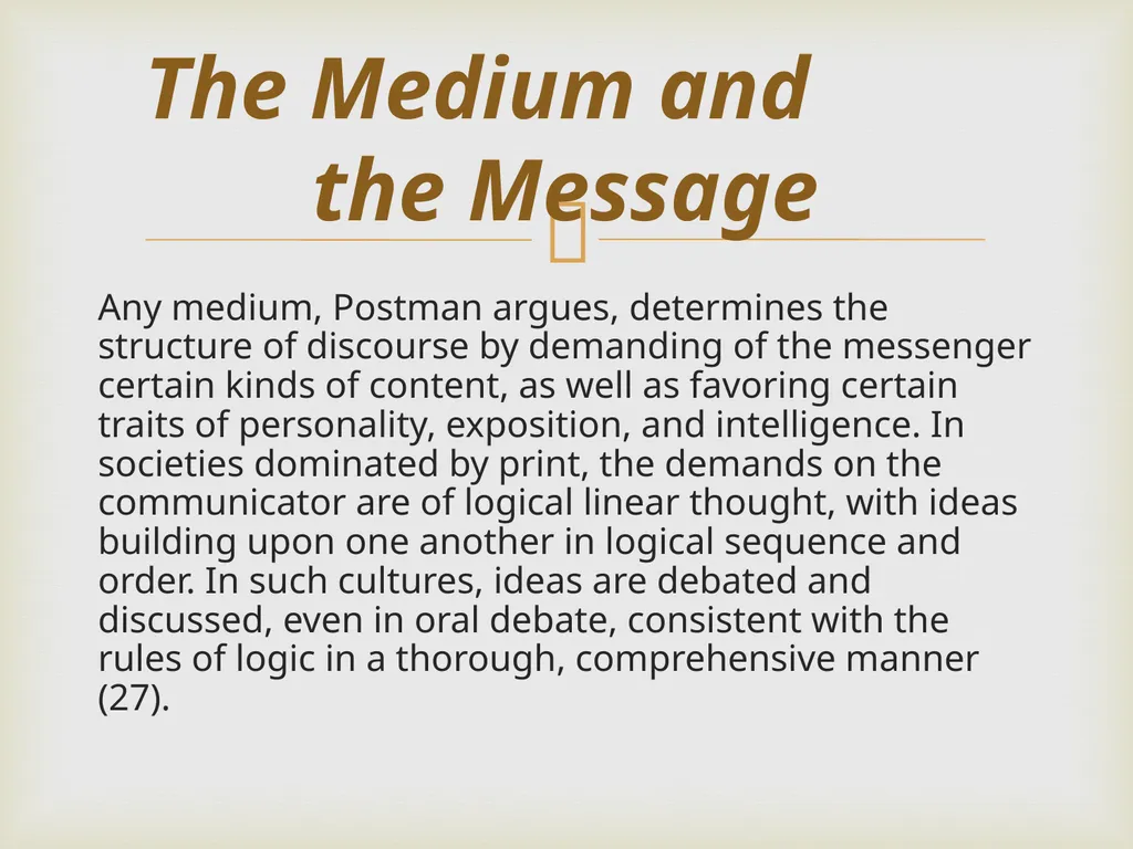 Neil Postman By Frank Elwell This presentation is - slide 33 of 61