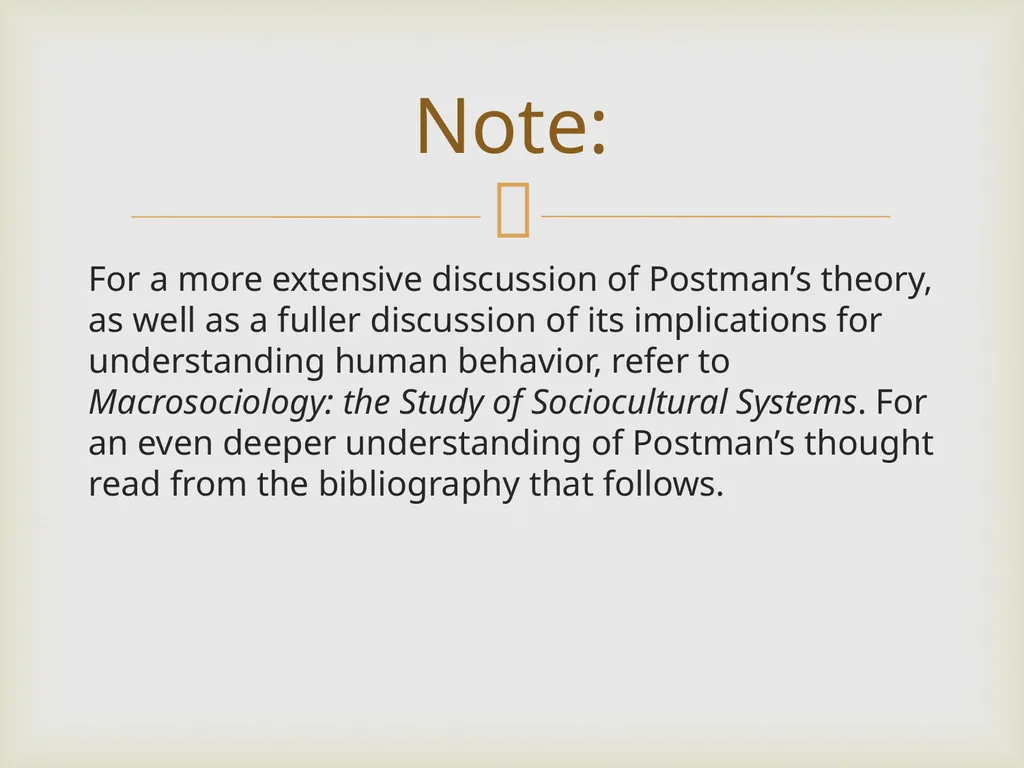Neil Postman By Frank Elwell This presentation is - slide 60 of 61