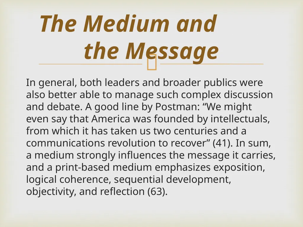 Neil Postman By Frank Elwell This presentation is - slide 37 of 61