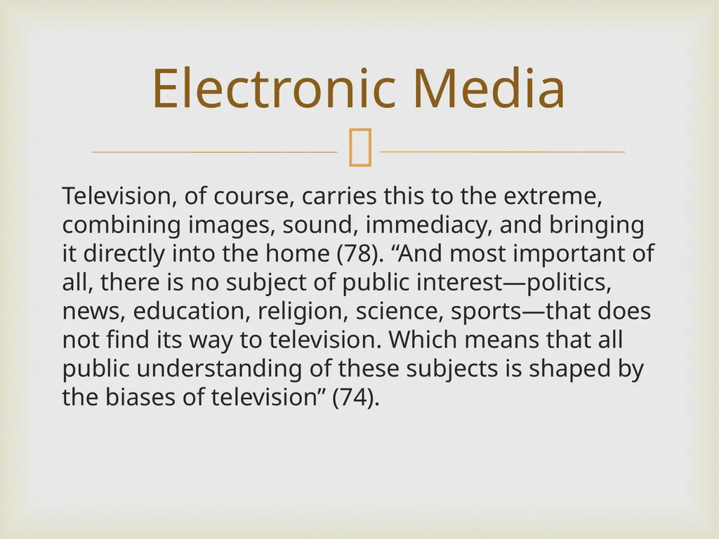 Neil Postman By Frank Elwell This presentation is - slide 42 of 61