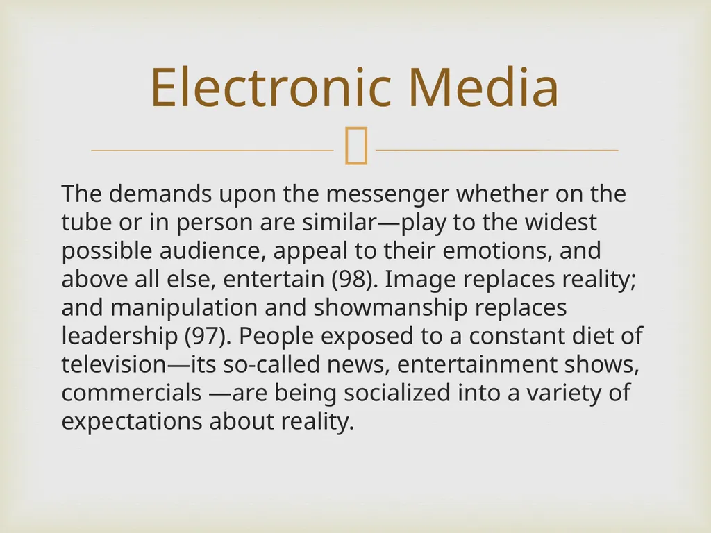Neil Postman By Frank Elwell This presentation is - slide 45 of 61