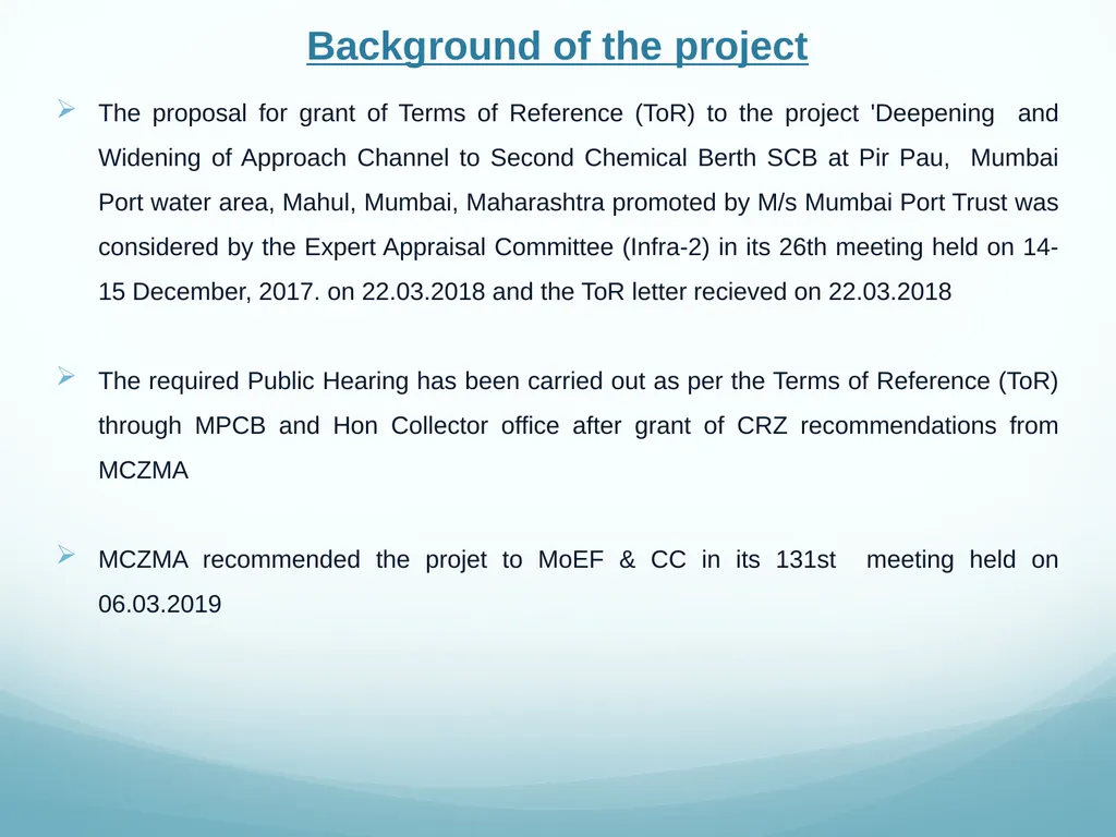 Presentation to Expert Appraisal Committee(EAC) - slide 4 of 53